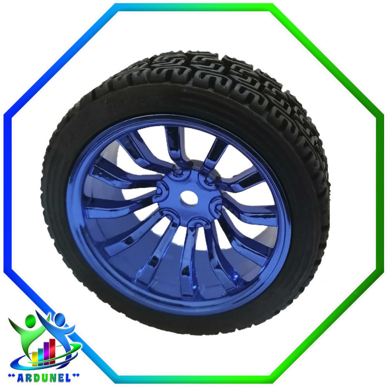 RUEDA DE GOMA GAUCHA 65MM DE SUPERFICIE AZUL RUEDA DE GOMA GAUCHA 65MM DE SUPERFICIE AZUL