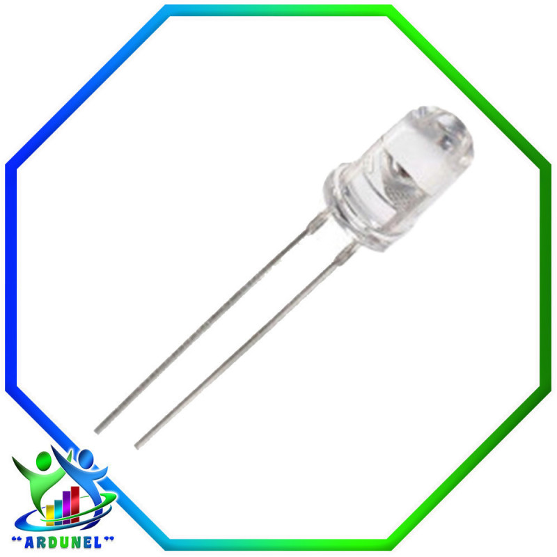DIODO LED TRANSPARENTE DE 5MM 3,5V 20MA 10000MCD DIODO LED TRANSPARENTE DE 5MM 3,5V 20MA 10000MCD