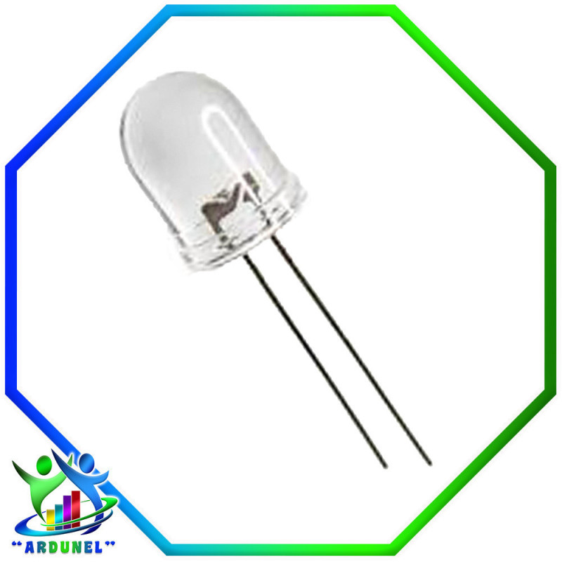 DIODO LED TRANSPARENTE AZUL ALTO BRILLO DE 10MM DIODO LED TRANSPARENTE AZUL ALTO BRILLO DE 10MM