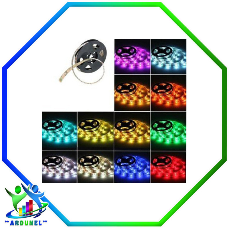 TIRA DE LEDS SMD RGB 5050 NO A PRUEBA DE AGUA 12V TIRA DE LEDS SMD RGB 5050 NO A PRUEBA DE AGUA 12V