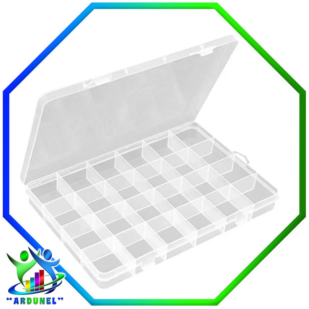 CAJA PLASTICA DE 24 DIVICIONES 19,5*13*3,5 CM CAJA PLASTICA DE 24 DIVICIONES 19,5*13*3,5 CM
