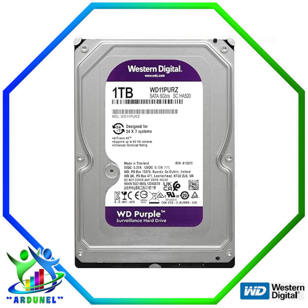 DISCO DURO WD 1TB PURPURA WD11PURZ DISCO DURO WD 1TB PURPURA WD11PURZ