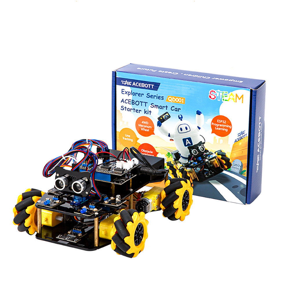 Kit Robot BXF ESP32 4WD seguidor de línea, evasor de obstáculos, control a distancia Kit Robot BXF ESP32 4WD seguidor de línea, evasor de obstáculos, control a distancia