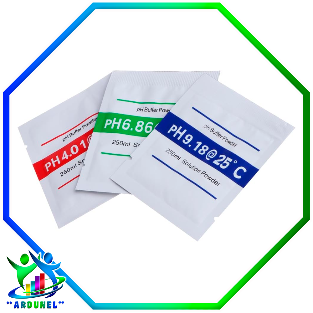 KIT SOLUCION EN POLVO DE PH 3 EN 1 (PH4.01, PH6.86, PH9.18) KIT SOLUCION EN POLVO DE PH 3 EN 1 (PH4.01, PH6.86, PH9.18)