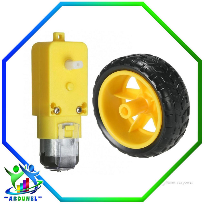 MOTOR REDUCTOR 140RPM 3-9v + RUEDA (ALTA CALIDAD) MOTOR REDUCTOR 140RPM 3-9v + RUEDA (ALTA CALIDAD)