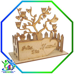 ORGANIZADOR DE ARETES BUHOS FELIZ DIA MAMÁ