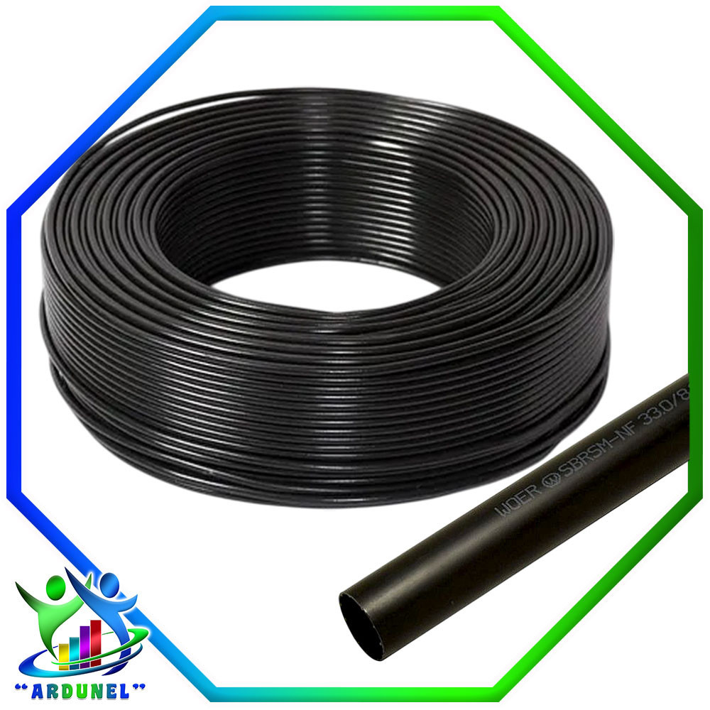 CABLE 8MM TERMOCONTRAIBLE NEGRO (X METRO) CABLE 8MM TERMOCONTRAIBLE NEGRO (X METRO)