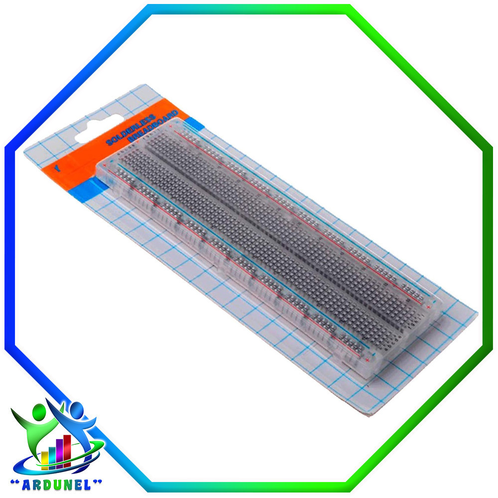 PROTOBOARD TRANSPARENTE SOLDERLESS DE 830 PTS. (ALTA CALIDAD) PROTOBOARD TRANSPARENTE SOLDERLESS DE 830 PTS. (ALTA CALIDAD)