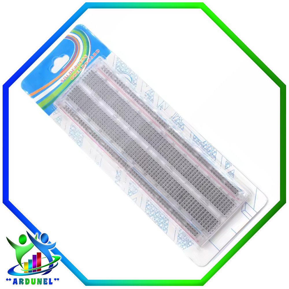 PROTOBOARD TRANSPARENTE SOLDERLESS DE 830 PTS. PROTOBOARD TRANSPARENTE SOLDERLESS DE 830 PTS.