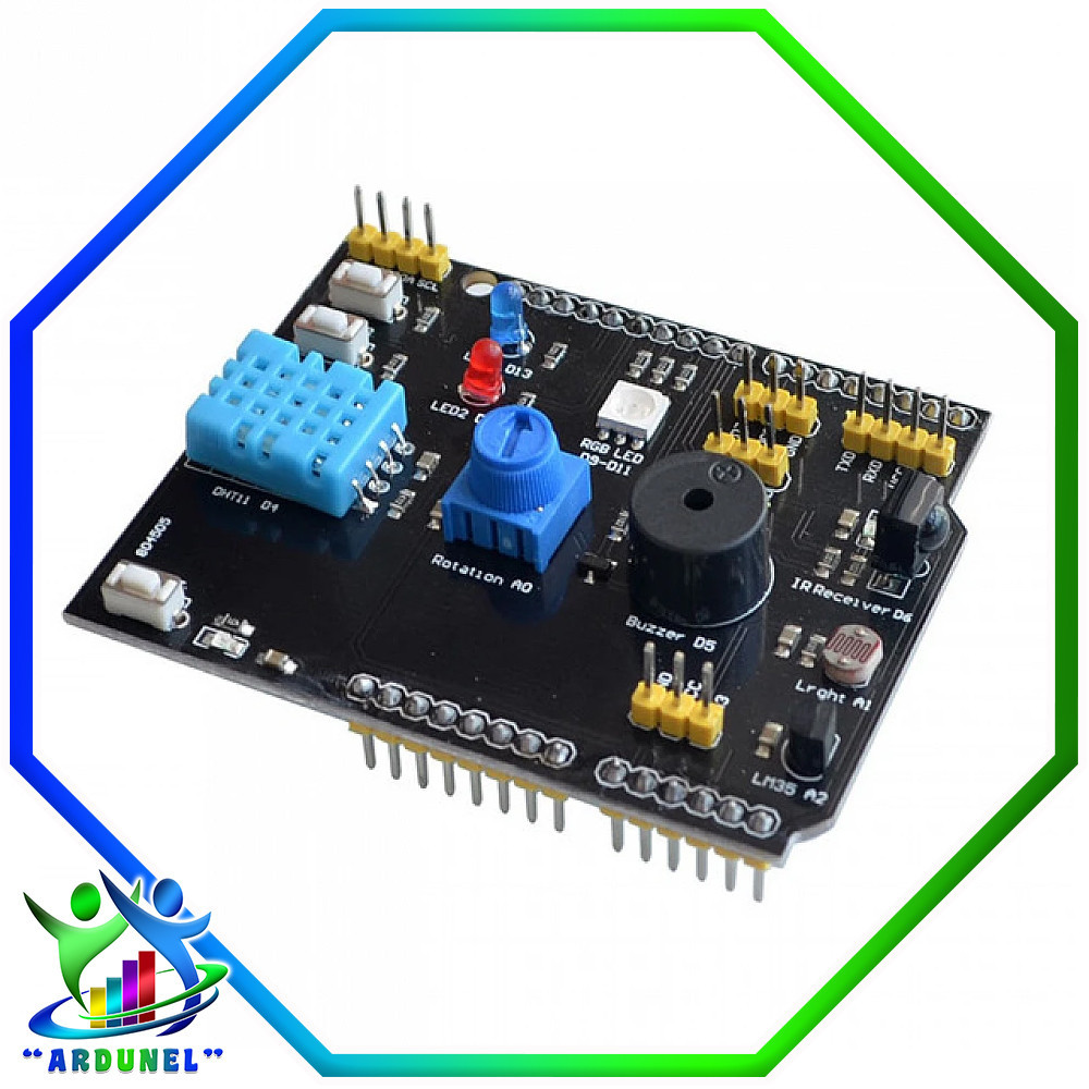SHIELD MULTIFUNCION DHT11 LM35 PARA ARDUINO UNO R3 SHIELD MULTIFUNCION DHT11 LM35 PARA ARDUINO UNO R3