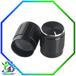 PERILLA DE ALUMINIO DEL POTENCIÓMETRO 6MM EXTERNO 15MM*17MM