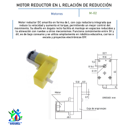 MOTOR REDUCTOR EN L RELACIÓN DE REDUCCIÓN 1:48 (ALTA CALIDAD)
