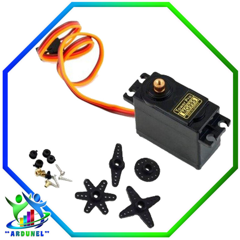 SERVOMOTOR MG995 12KG 180 GRADOS (ALTA CALIDAD) SERVOMOTOR MG995 12KG 180 GRADOS (ALTA CALIDAD)