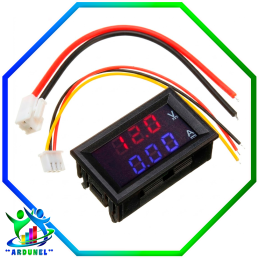 VOLTÍMETRO AMPERÍMETRO 100V 50A ROJO+AZUL