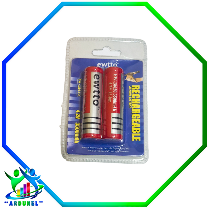 BATERÍA EWTTO 18650 4.2V 3500MAH RECARGABLE BATERÍA EWTTO 18650 4.2V 3500MAH RECARGABLE