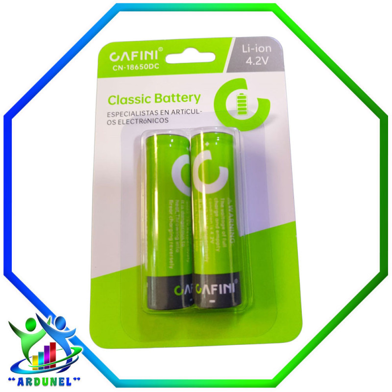 BATERIA CAFINI 18650 4.2V 1200 mAh RECARGABLE (CARGA REAL) BATERIA CAFINI 18650 4.2V 1200 mAh RECARGABLE (CARGA REAL)