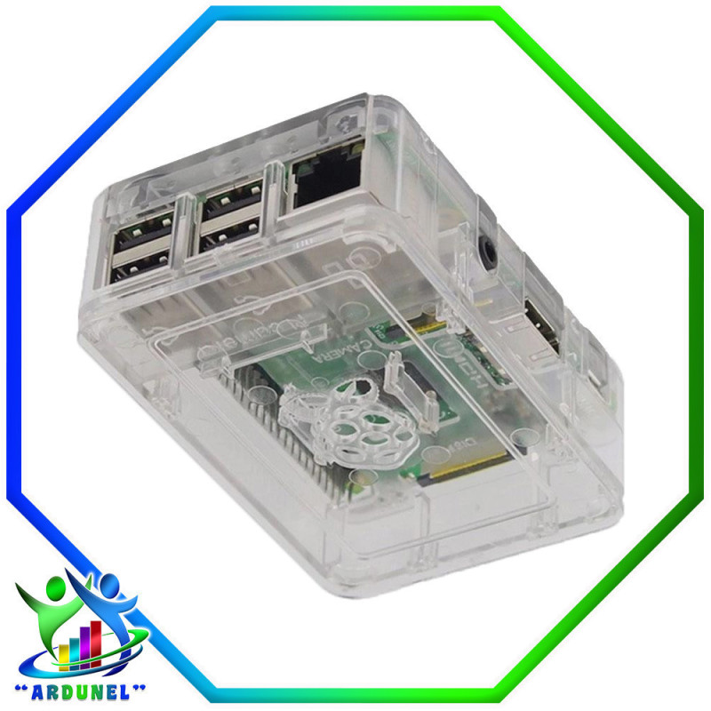 CASE ABS TRANSPARENTE COMPATIBILIDAD CON LOS VENTILADORES PARA RASPBERRY PI 3B+/3B CASE ABS TRANSPARENTE COMPATIBILIDAD CON LOS VENTILADORES PARA RASPBERRY PI 3B+/3B