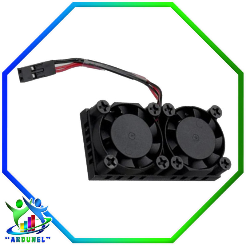 VENTILADOR DOBLE PARA RASPBERRY PI 3B + /4B 50X25X13MM VENTILADOR DOBLE PARA RASPBERRY PI 3B + /4B 50X25X13MM