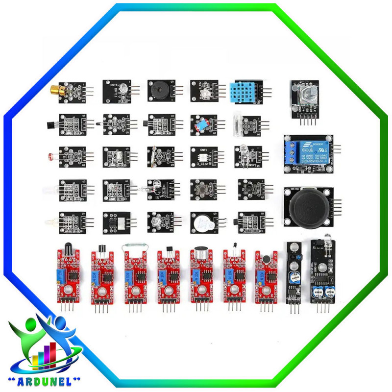 KIT DE 37 SENSORES CON CAJA PLASTICA 27.5*17.5*4.3CM (ALTA CALIDAD) KIT DE 37 SENSORES CON CAJA PLASTICA 27.5*17.5*4.3CM (ALTA CALIDAD)