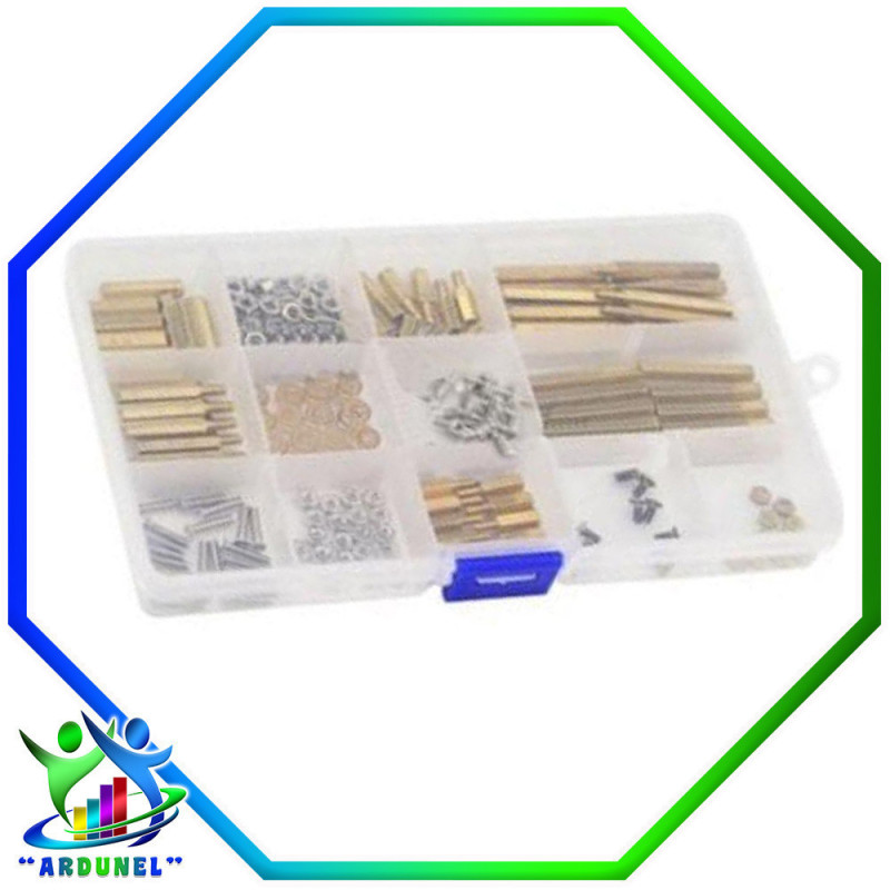 KIT DE TORNILLOS Y ESPACIADORES METALICOS 200PZAS KIT DE TORNILLOS Y ESPACIADORES METALICOS 200PZAS