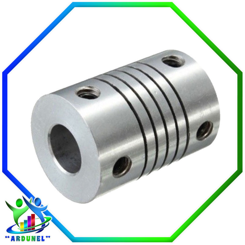 ACOPLE DE 5MM EJE A TORNILLO DE 8MM D:19MM H:25MM ACOPLE DE 5MM EJE A TORNILLO DE 8MM D:19MM H:25MM