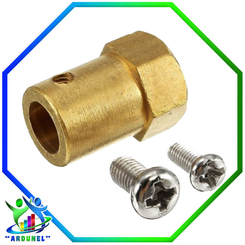 ACOPLE 5MM PARA RUEDA LONGITUD 18MM + TORNILLO ACOPLE 5MM PARA RUEDA LONGITUD 18MM + TORNILLO