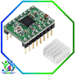 CONTROLADOR DE MOTOR PASO A PASO A4988 VERDE (CHIP ORIGINAL)