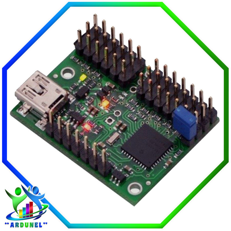 MINI MAESTRO SERVOCONTROLADOR USB DE 12 CANALES (ENSAMBLADO) MINI MAESTRO SERVOCONTROLADOR USB DE 12 CANALES (ENSAMBLADO)